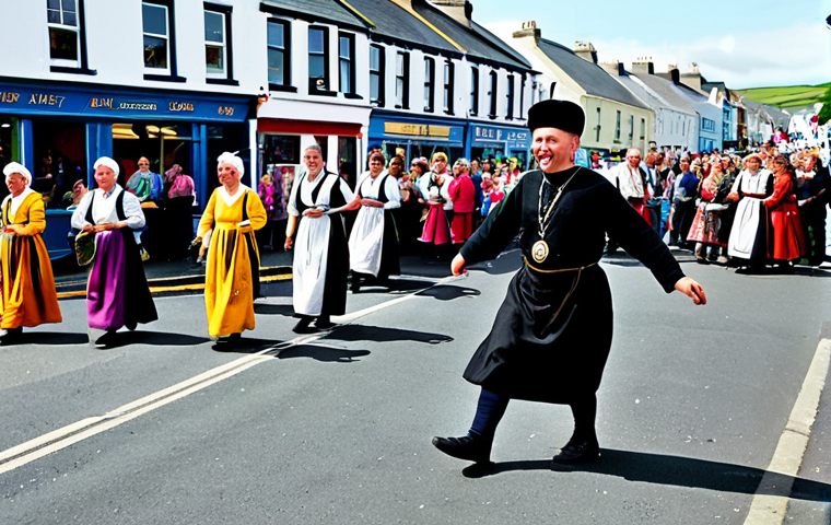 **

"A vibrant community festival on the Isle of Man, featuring traditional Manx music and dance, people of all ages fully clothed in modest attire, enjoying the celebration, safe for work, appropriate content, perfect anatomy, natural proportions, professional photography, high quality, family-friendly."

**